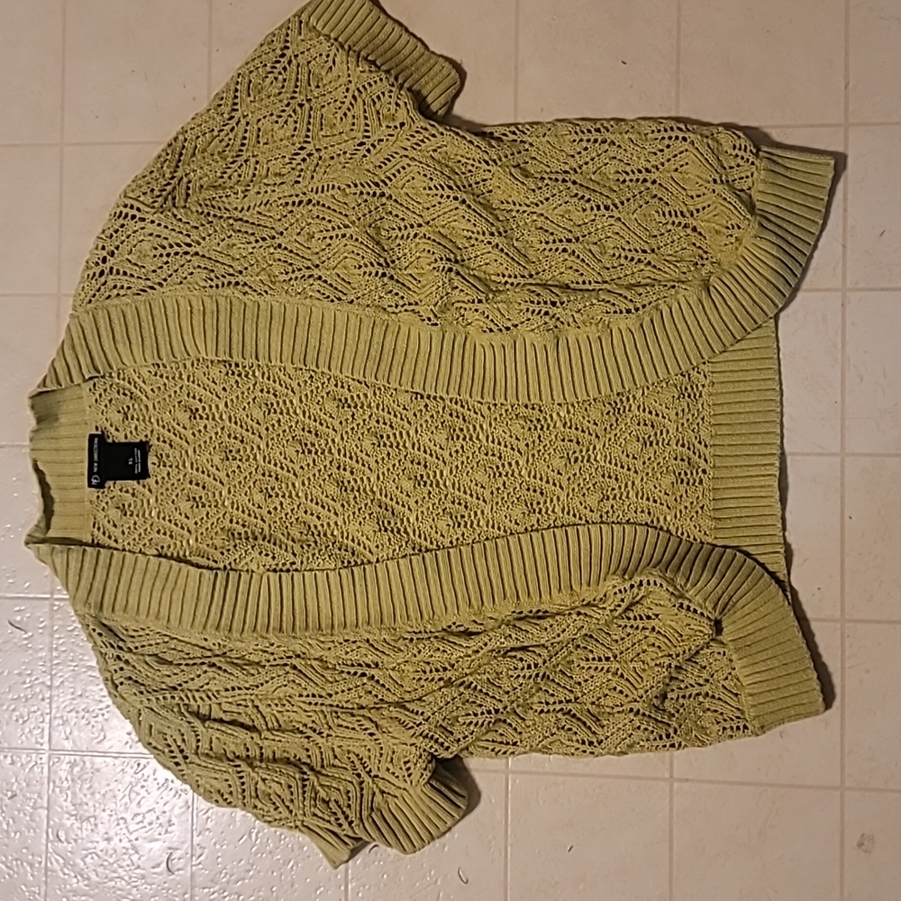 New Directions Women's Cardigan Short Sleeve XL